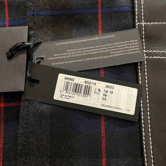 AUTHENTIC new VERSACE wool JACKET SHIRT sz52 L - XL - Picture 10 of 13